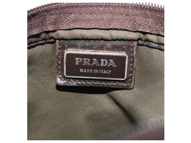 PRADA Borsa a spalla Nylon Khaki Auth ac2118 - vista 19