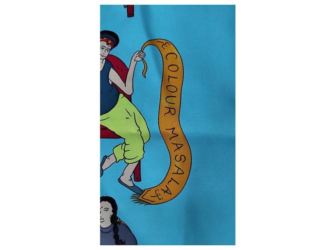 Hermès Lenços de seda Azul claro - vista 3