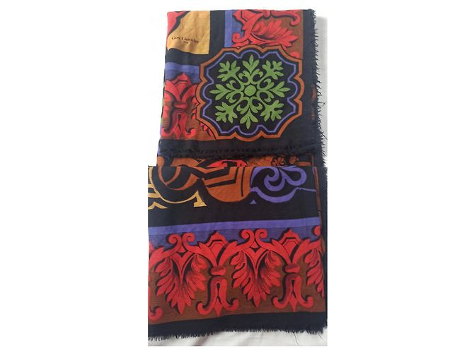Sciarpa Guy Laroche XL in lana stampata multicolore - vista 2