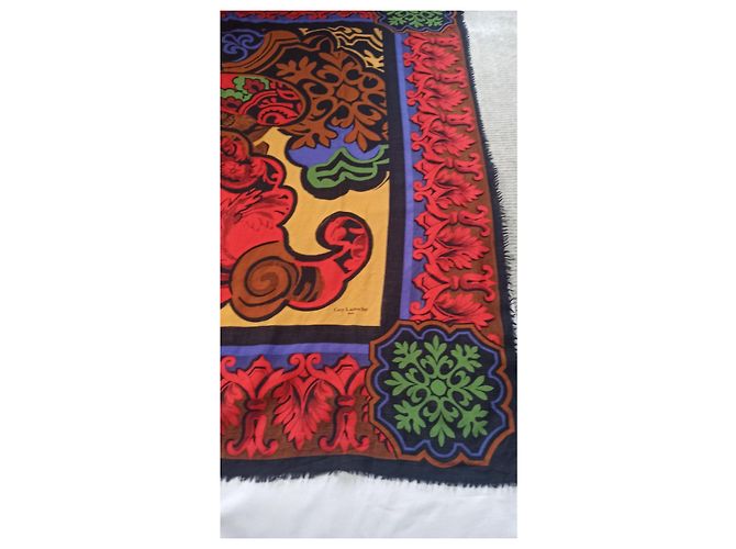 Sciarpa Guy Laroche XL in lana stampata multicolore - vista 5