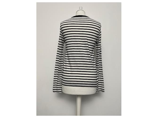 Zadig & Voltaire Pullover schwarz weiß gestreift Baumwolle Modal - Ansicht 6
