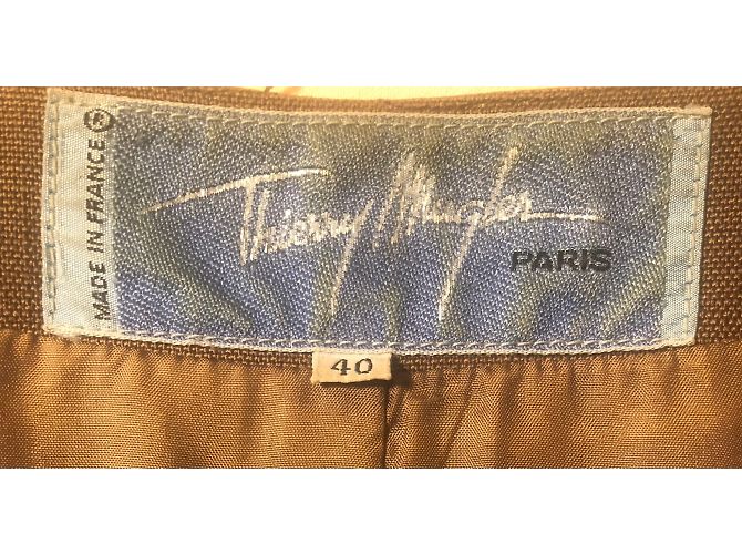 THIERRY MUGLER Jacken T.fr 40 Leinen- Braun - Ansicht 10