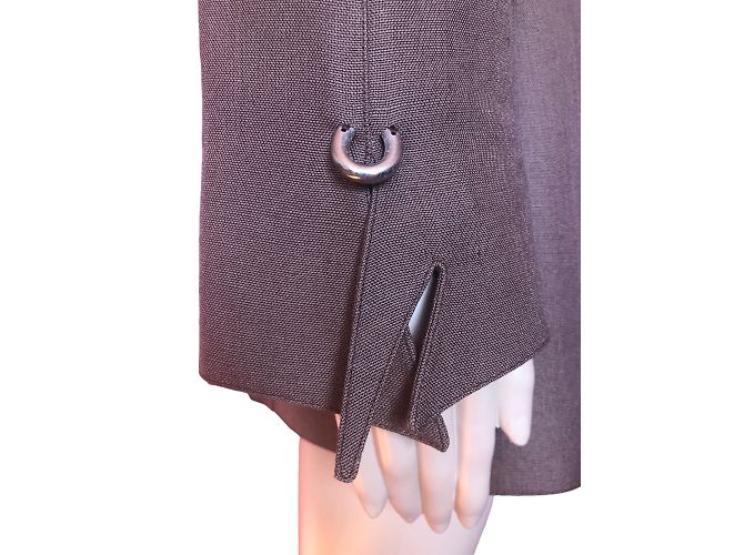 THIERRY MUGLER Jacken T.fr 40 Leinen- Braun - Ansicht 6