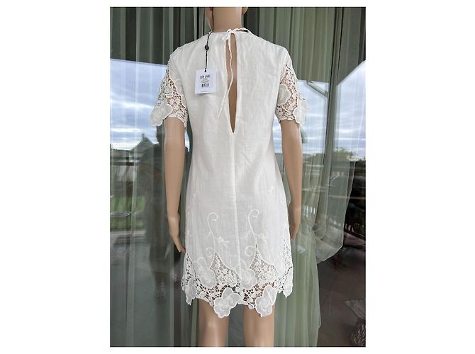 Vestido corto de encaje lila Dry Lake algodón XS - vista 4