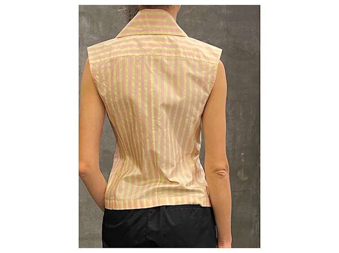 Chanel blusa de seda Rosa Multicolor Amarillo - vista 10
