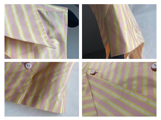Chanel blusa de seda Rosa Multicolor Amarillo - vista 11