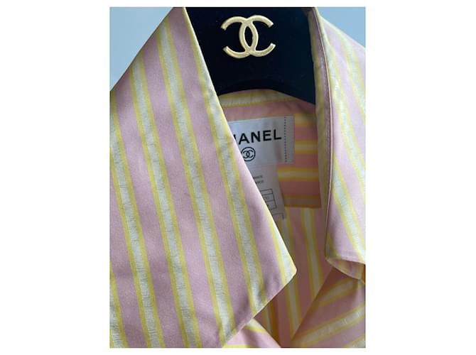 Chanel blusa de seda Rosa Multicolor Amarillo - vista 12