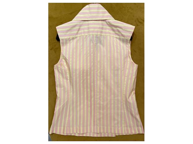Chanel blusa de seda Rosa Multicolor Amarillo - vista 14