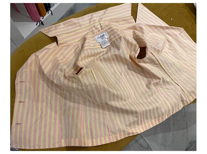 Chanel blusa de seda Rosa Multicolor Amarillo - vista 18