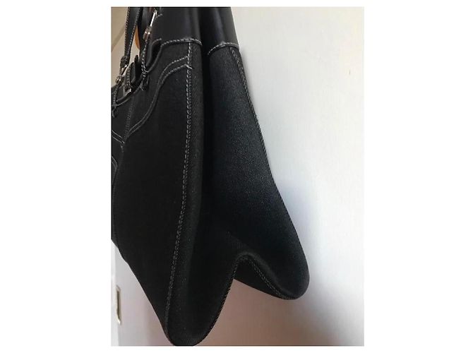 Borsa Dior Pocket in denim e pelle nera Nero - vista 2