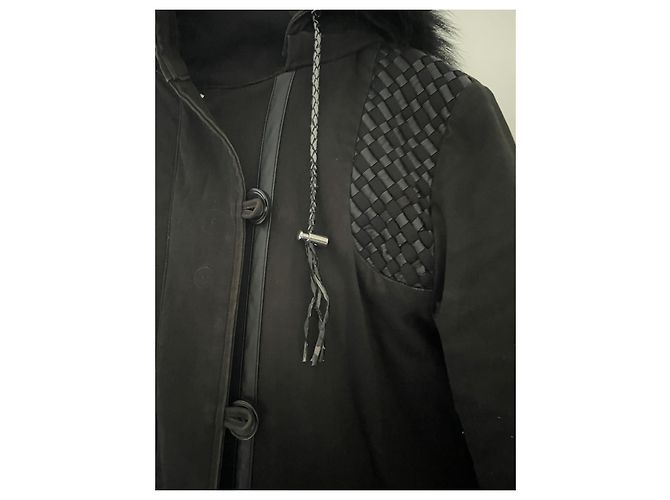 Maje Parka in cotone nero - vista 4