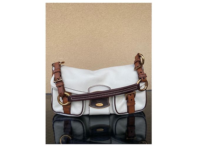 Borsa a mano Prada in pelle bianca Bianco - vista 2