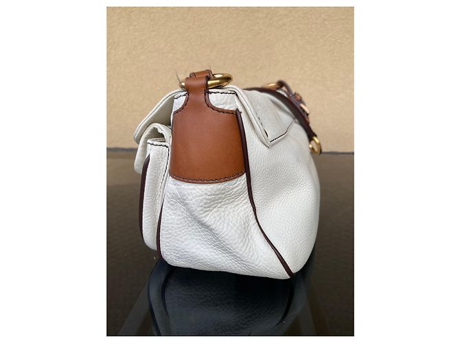Borsa a mano Prada in pelle bianca Bianco - vista 4