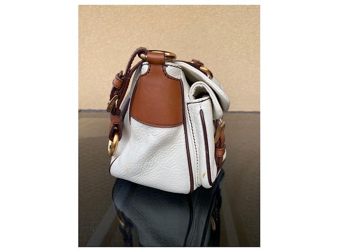 Borsa a mano Prada in pelle bianca Bianco - vista 5