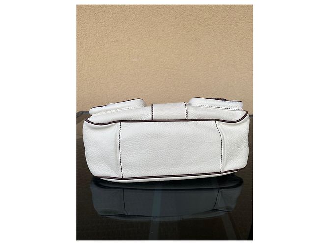 Borsa a mano Prada in pelle bianca Bianco - vista 6