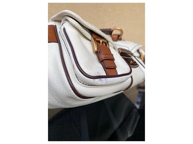 Borsa a mano Prada in pelle bianca Bianco - vista 7