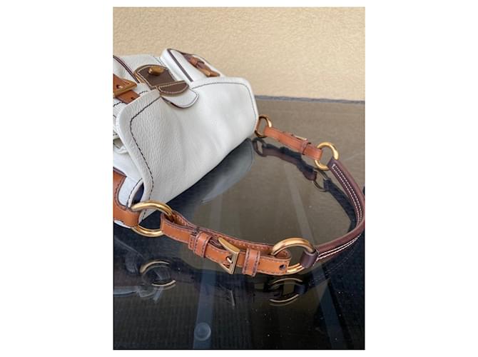 Borsa a mano Prada in pelle bianca Bianco - vista 9