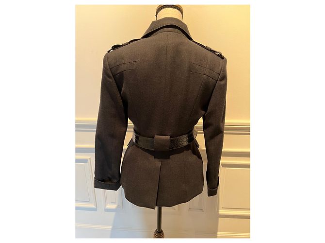 Tom Ford Blazerjacke Dunkelgrau Kaschmir Wolle Anthrazitgrau - Ansicht 2