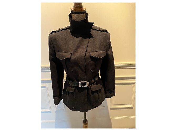 Tom Ford Blazerjacke Dunkelgrau Kaschmir Wolle Anthrazitgrau - Ansicht 3