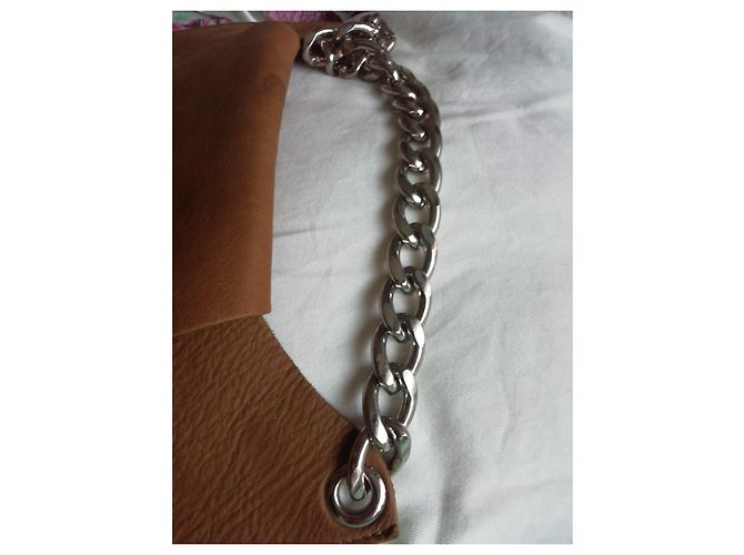 Borsa a mano Orciani in pelle beige - vista 4