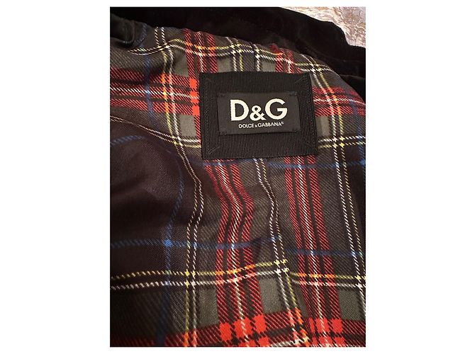 Gabardina de terciopelo negro Dolce & Gabbana - vista 2