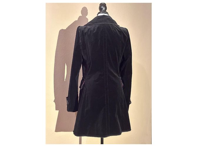 Gabardina de terciopelo negro Dolce & Gabbana - vista 3