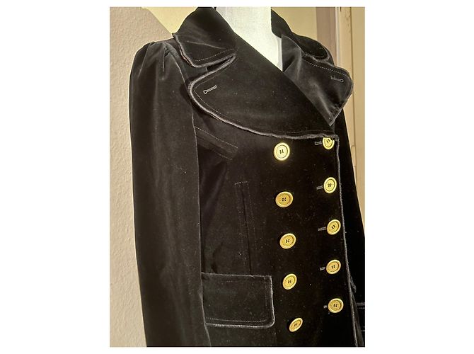 Gabardina de terciopelo negro Dolce & Gabbana - vista 5