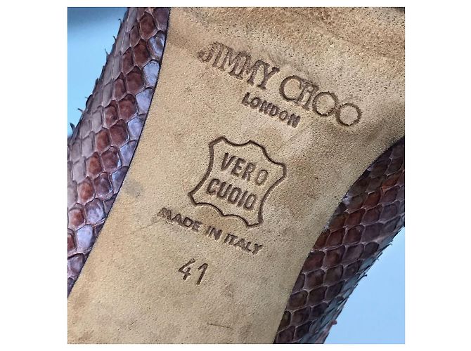 JIMMY CHOO Tacchi T.EU 41 Pelli esotiche Bordò - vista 6