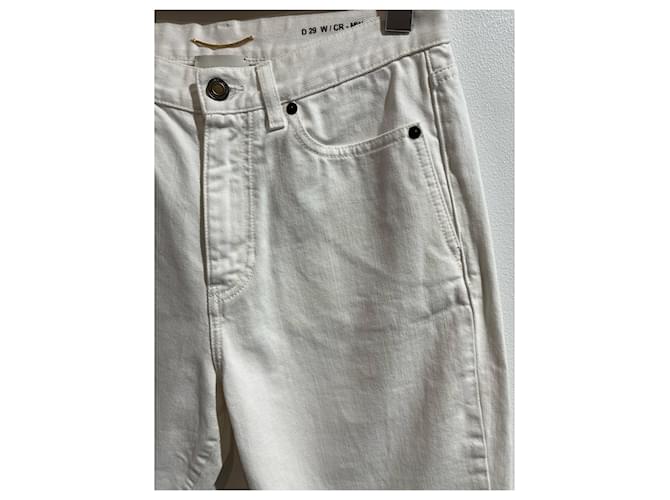 Jeans SAINT LAURENT T.US 29 Algodón Blanco - vista 2