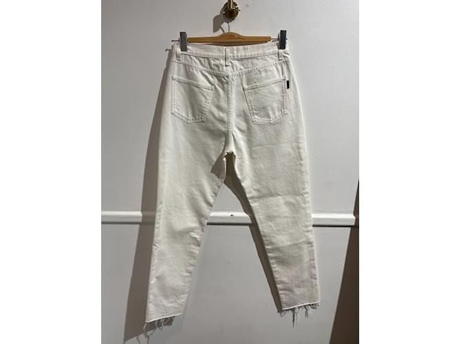Jeans SAINT LAURENT T.US 29 Algodón Blanco - vista 4
