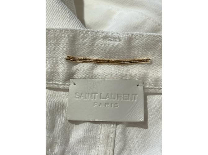 Jeans SAINT LAURENT T.US 29 Algodón Blanco - vista 5