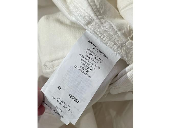 Jeans SAINT LAURENT T.US 29 Algodón Blanco - vista 7