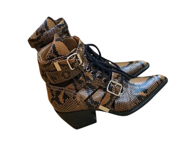 Chloé Botines CHLOE T.EU 38 Cuero Camello - vista 9