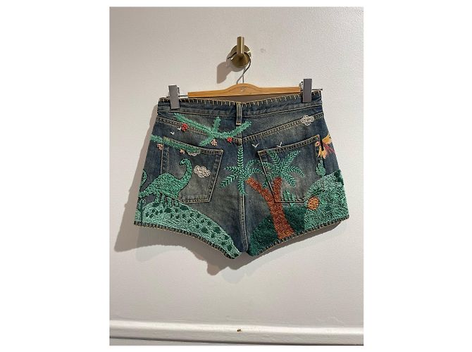 Shorts SAINT LAURENT T.FR 40 Algodón Azul - vista 5