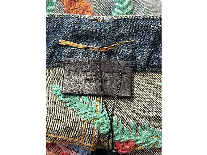 Shorts SAINT LAURENT T.FR 40 Algodón Azul - vista 6