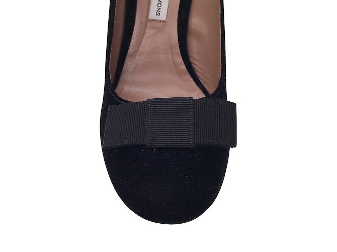 Tabitha Simmons Schwarze Samtpumps mit Ripsband-Schleifendetail - Ansicht 4