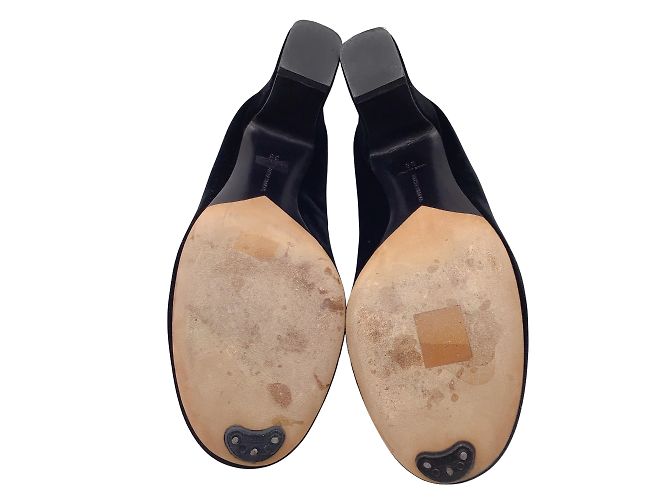 Tabitha Simmons Schwarze Samtpumps mit Ripsband-Schleifendetail - Ansicht 6