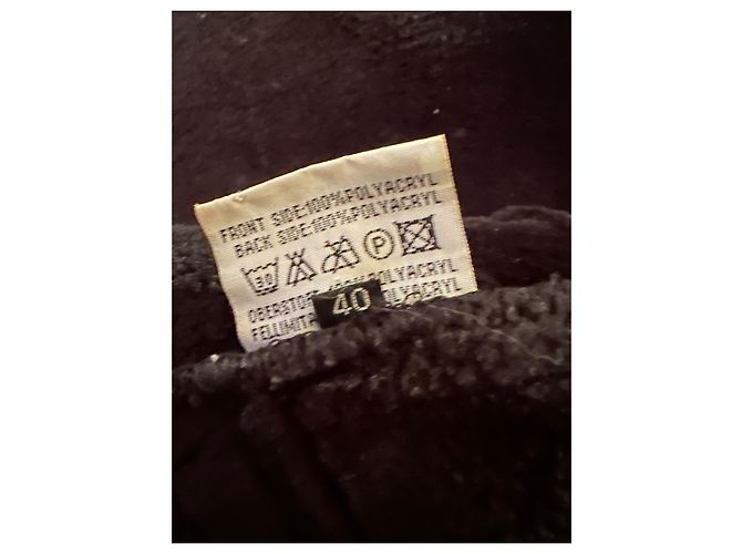 abrigo Balmain, Tweed y piel sintética Negro - vista 8