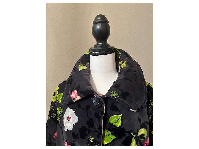 Giacca Kenzo in velluto floreale nero Multicolore - vista 4