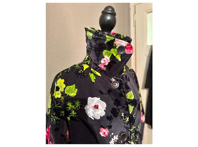 Giacca Kenzo in velluto floreale nero Multicolore - vista 5