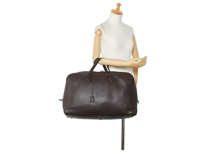 Hermès Hermes Brown Clemence Victoria 50 Marrone Marrone scuro - vista 17