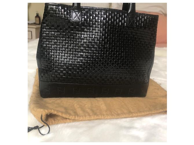 Borsa Fendi in pelle intrecciata nera Nero - vista 10