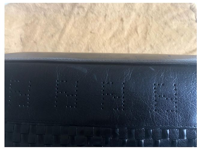 Borsa Fendi in pelle intrecciata nera Nero - vista 3