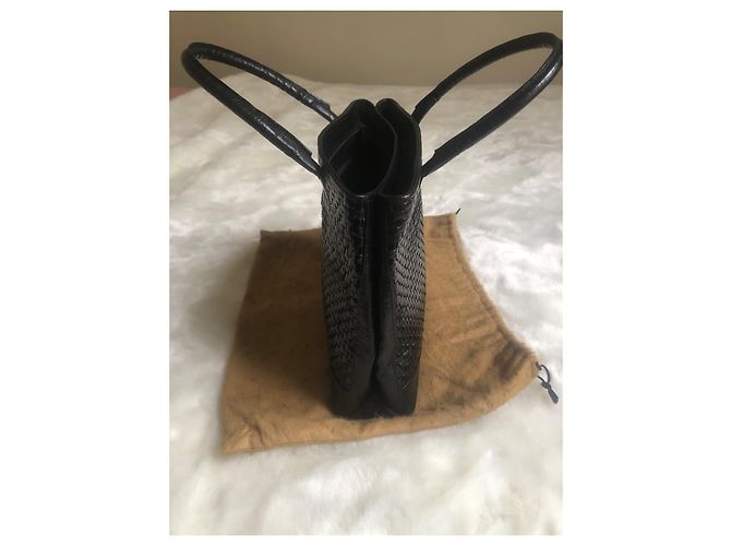 Borsa Fendi in pelle intrecciata nera Nero - vista 8