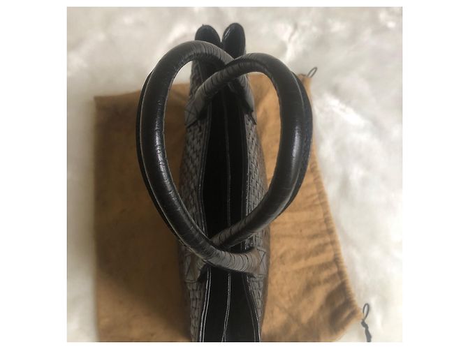 Borsa Fendi in pelle intrecciata nera Nero - vista 9