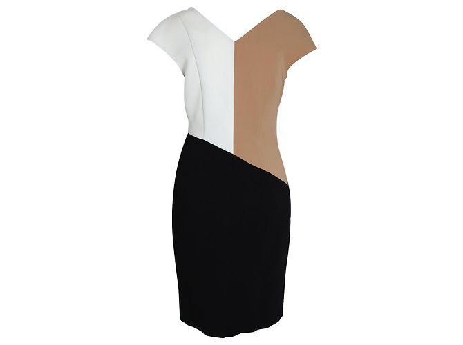 Diane Von Furstenberg Color-Block Dress in Multicolor Triacetate Python print - view 3