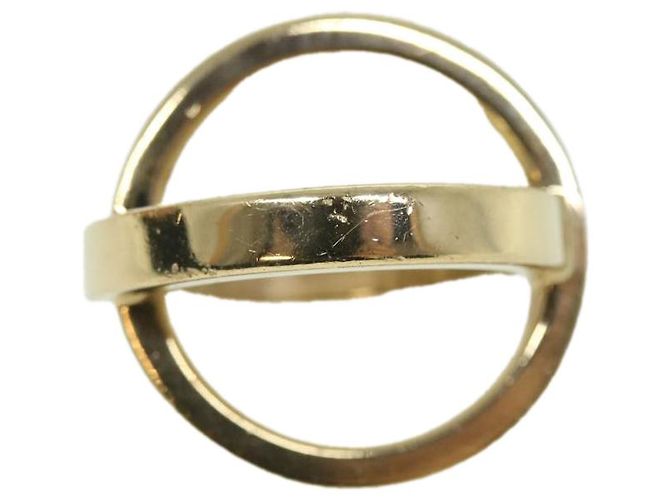 Ring Hermès HERMES Cosmos Bijouterie Fantaisie Sciarpa Anello Metallo Tono Oro Auth 51415 - vista 3