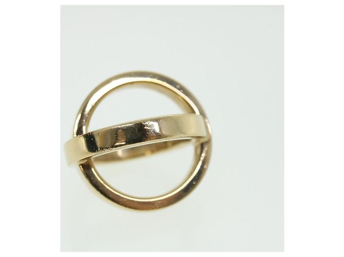 Ring Hermès HERMES Cosmos Bijouterie Fantaisie Sciarpa Anello Metallo Tono Oro Auth 51415 - vista 6