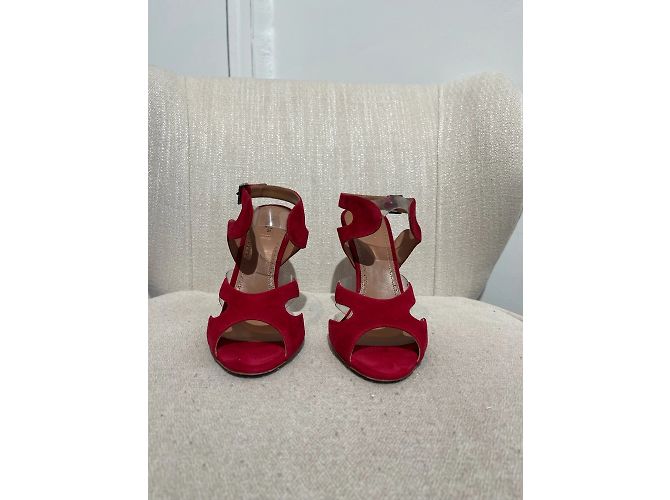 Alaïa Sandali ALAIA T.EU 38.5 Camoscio Rosso - vista 3