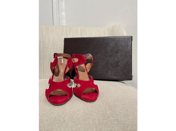 Alaïa Sandali ALAIA T.EU 38.5 Camoscio Rosso - vista 7